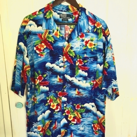 Polo Ralph Lauren Hawaiian Button Down Shirt XL - Picture 1 of 10